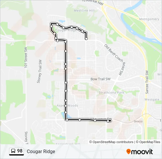 98 Bus Line Map