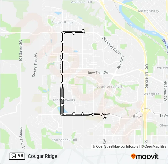 98 Bus Line Map