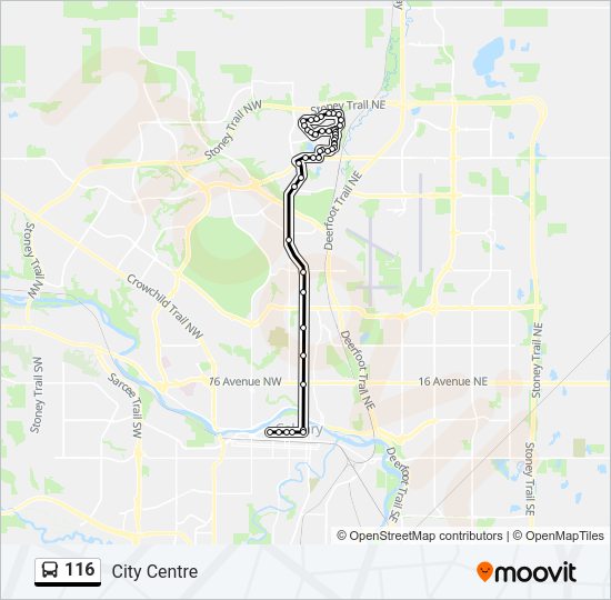116 Bus Line Map