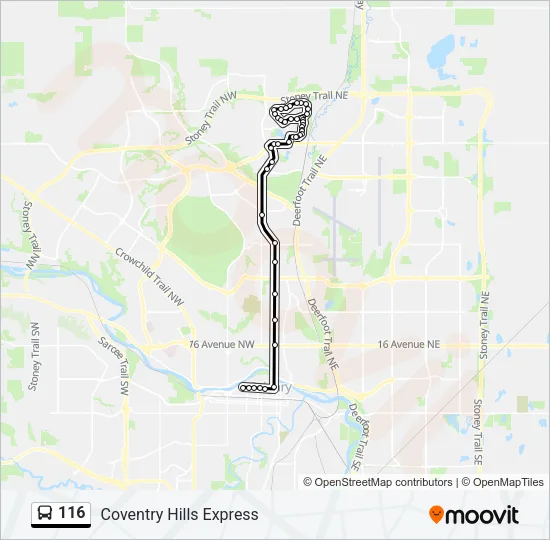 116 Bus Line Map