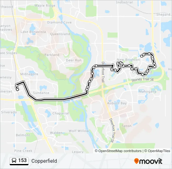 153 Bus Line Map