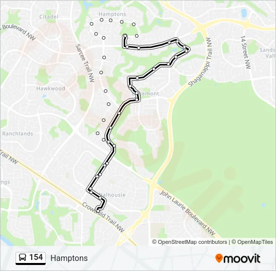 154 Bus Line Map