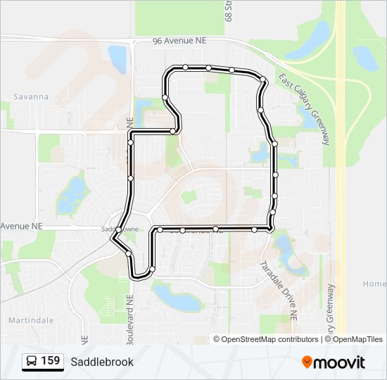 159 bus Line Map