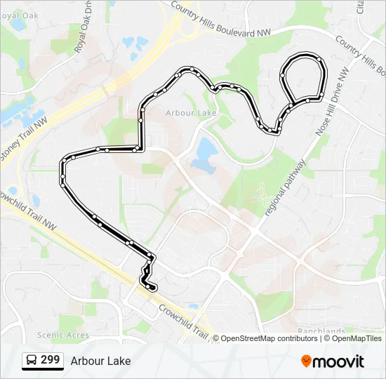 299 Bus Line Map