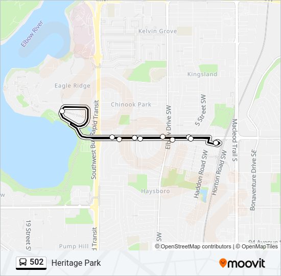 502 Bus Line Map