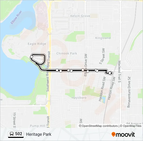 502 Bus Line Map