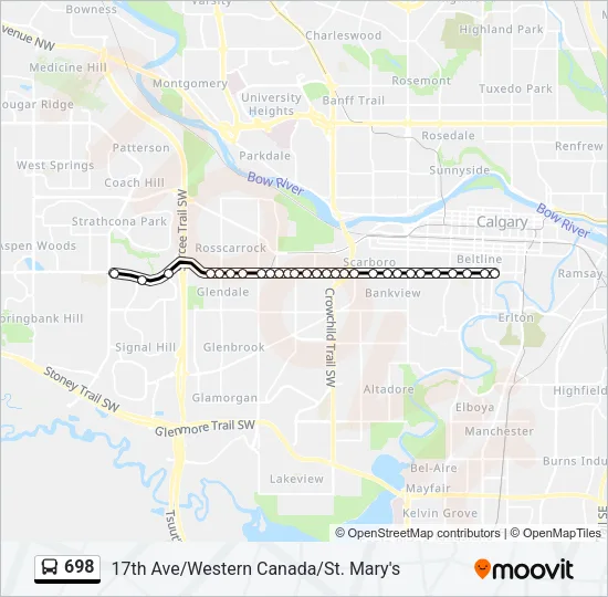 698 Bus Line Map