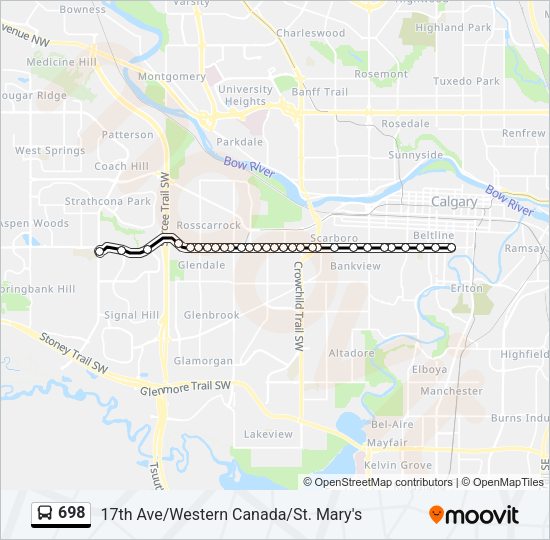 698 Bus Line Map