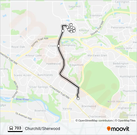 703 Bus Line Map