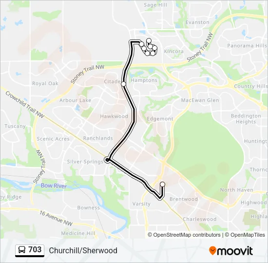 703 Bus Line Map