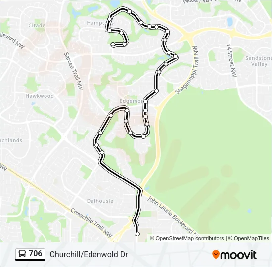 706 Bus Line Map