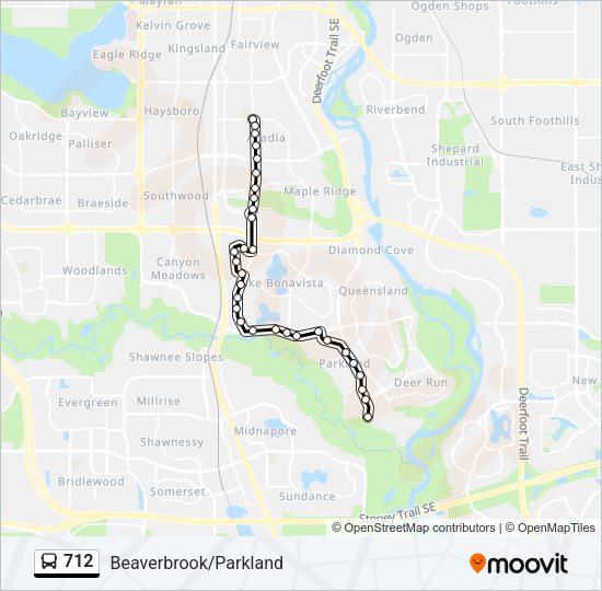 712 Bus Line Map