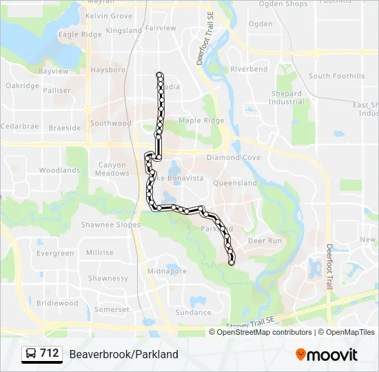 712 Bus Line Map
