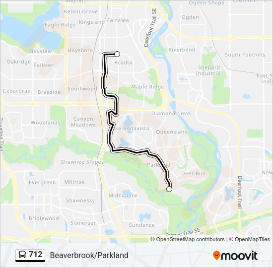 712 Bus Line Map
