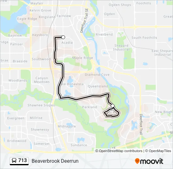 713 Bus Line Map