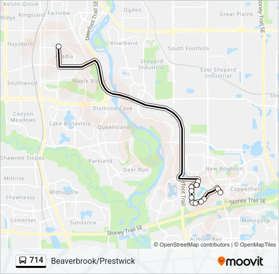 714 Bus Line Map