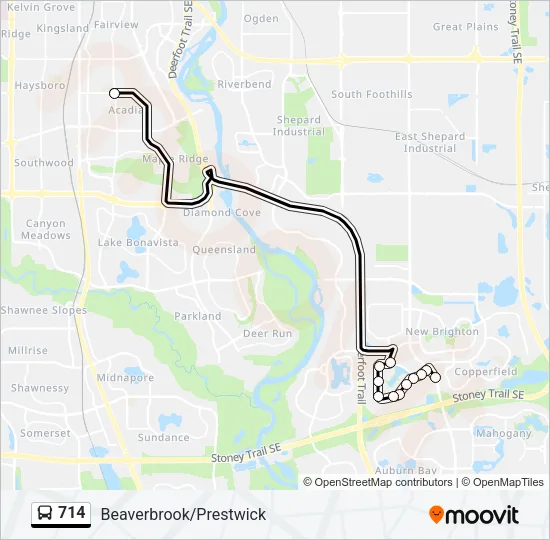 714 Bus Line Map