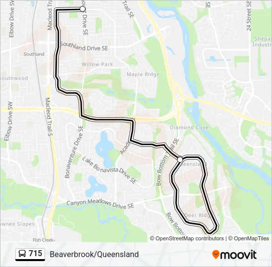 715 Bus Line Map