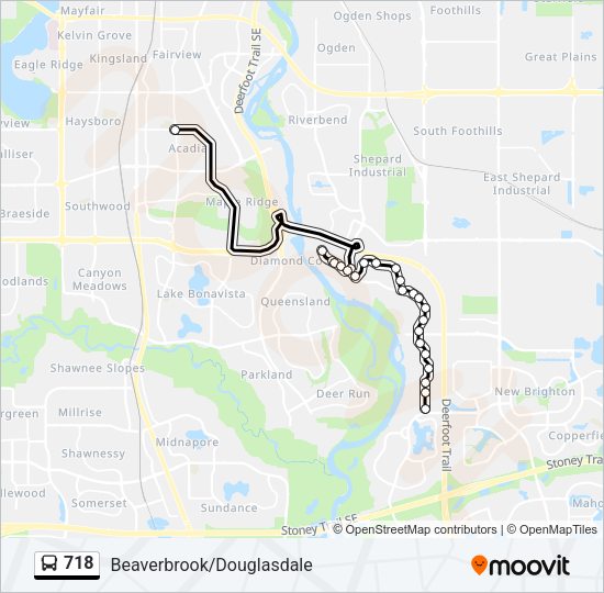 718 Bus Line Map