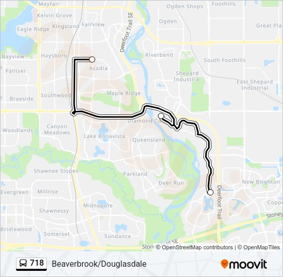 718 Bus Line Map