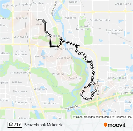 719 Bus Line Map