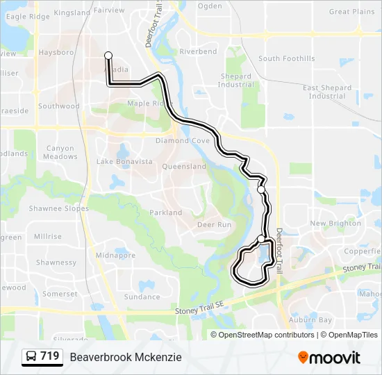719 Bus Line Map