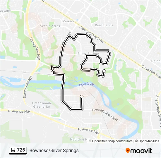 725 Bus Line Map