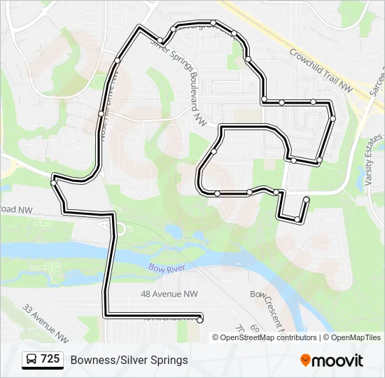 725 Bus Line Map