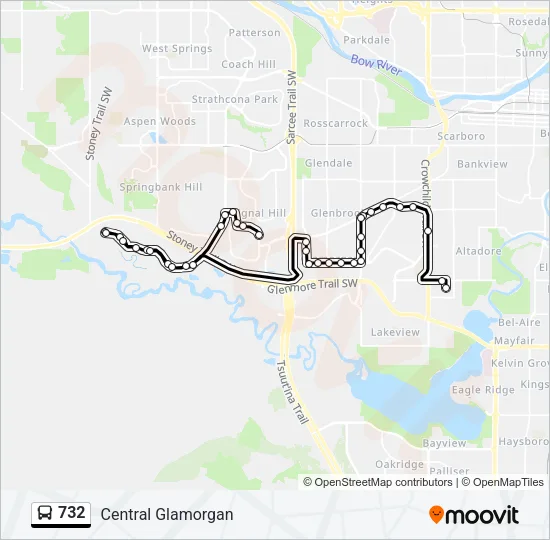 732 Bus Line Map