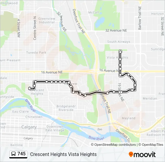 745 Bus Line Map