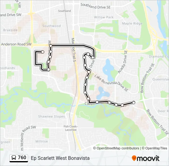 760 Bus Line Map
