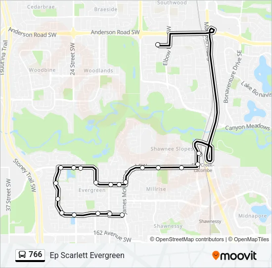 766 Bus Line Map