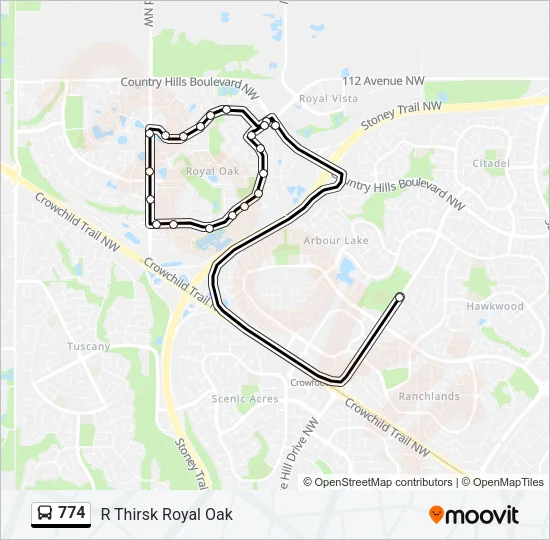 774 Bus Line Map
