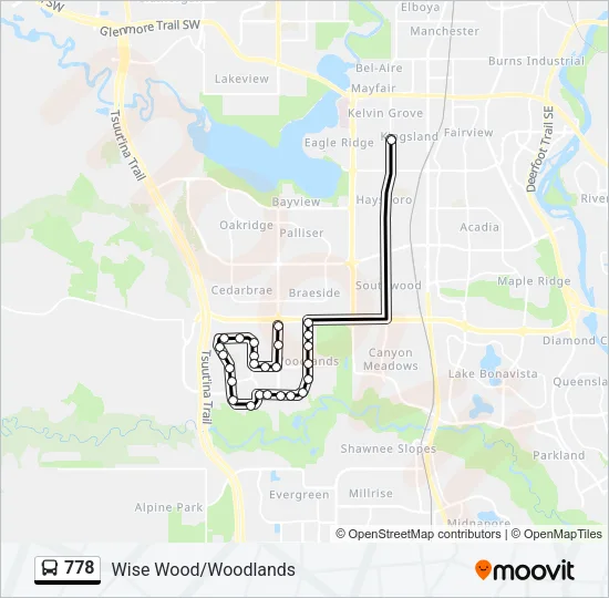 778 Bus Line Map