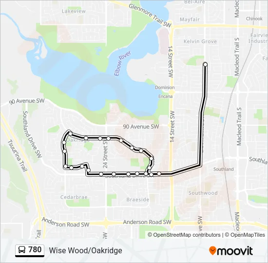 780 Bus Line Map