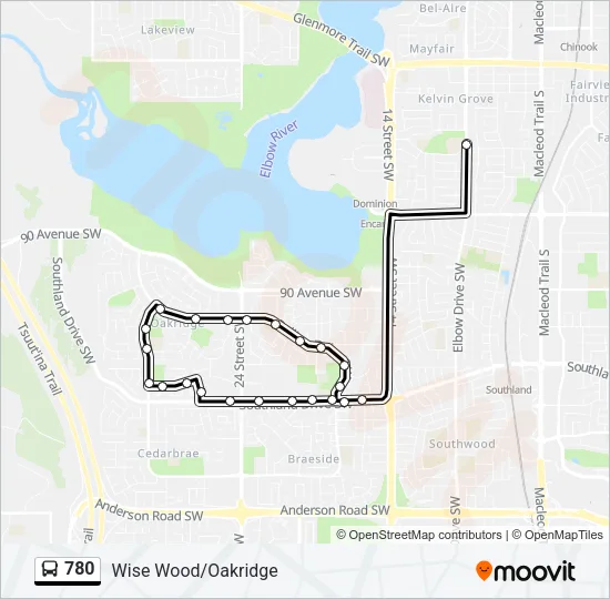 780 Bus Line Map