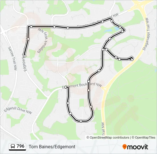 796 Bus Line Map