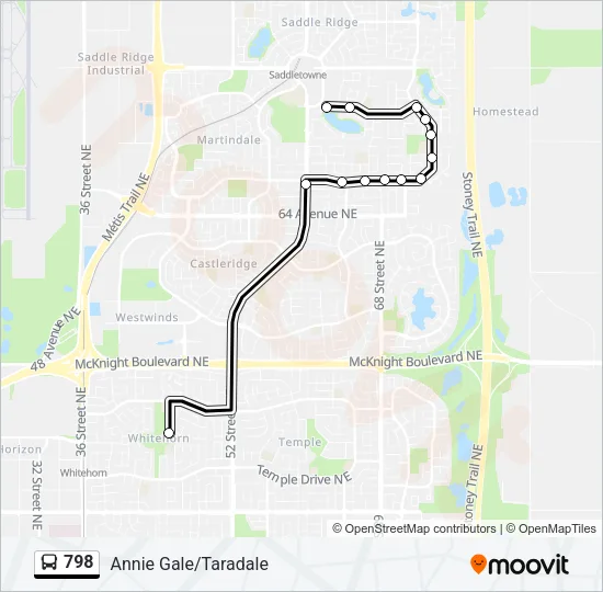 798 Bus Line Map