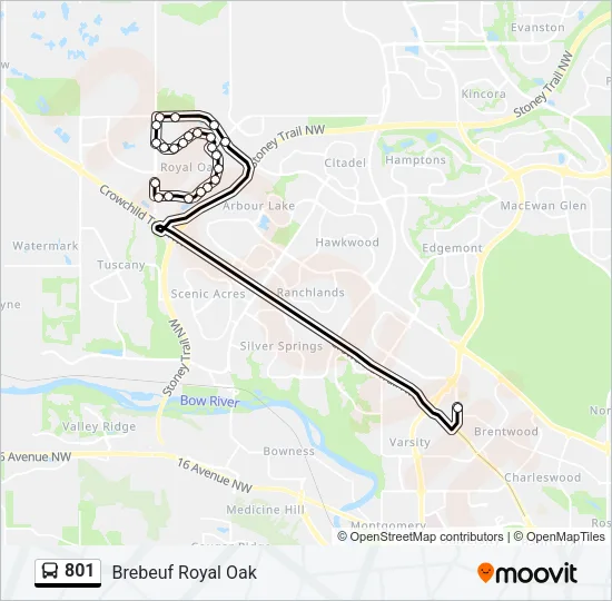 801 Bus Line Map