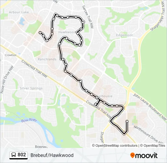 802 Bus Line Map