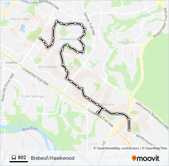 802 Bus Line Map