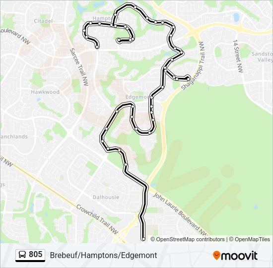 805 Bus Line Map