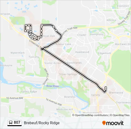 807 Bus Line Map