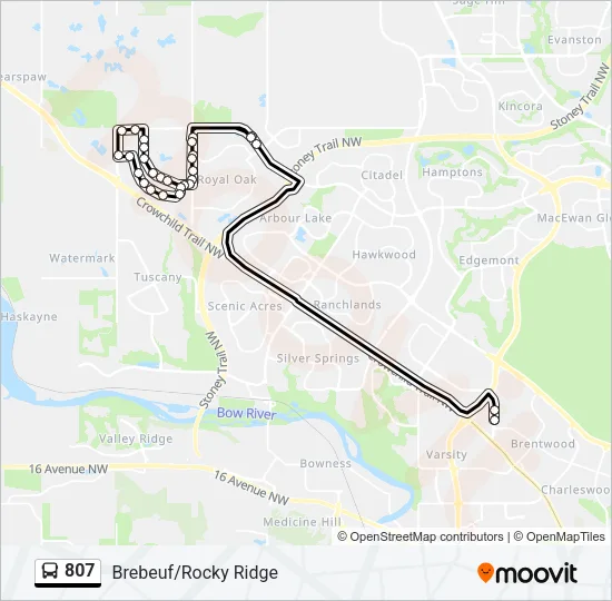 807 Bus Line Map