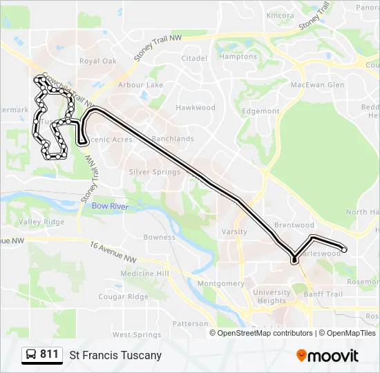 811 Bus Line Map