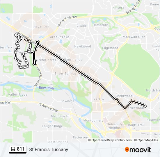 811 Bus Line Map