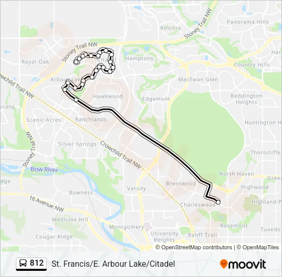 812 Bus Line Map