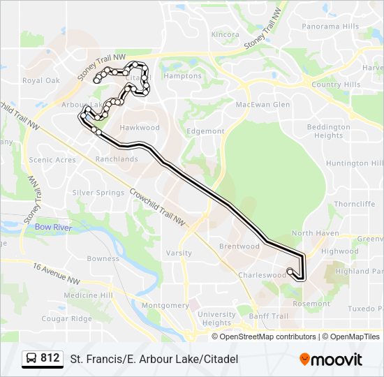 812 Bus Line Map