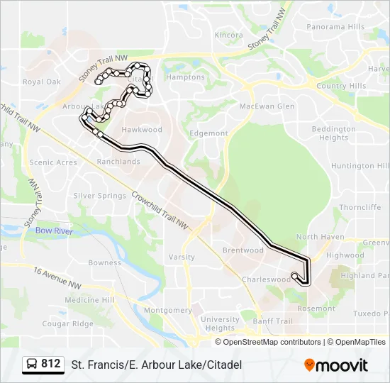 812 Bus Line Map