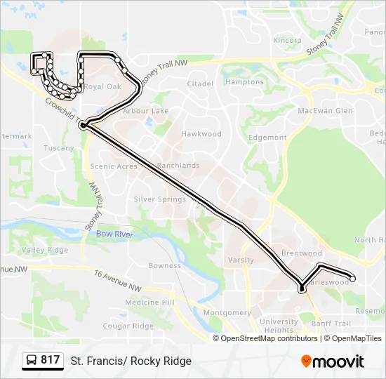 817 Bus Line Map